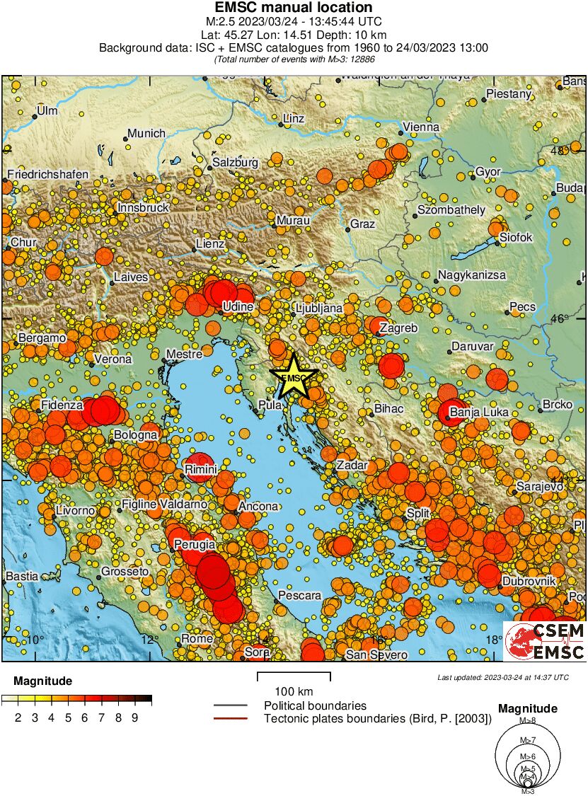 regional magnitude historical seismicity