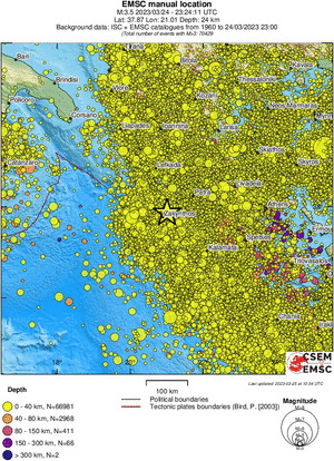 regional historical seismicity
