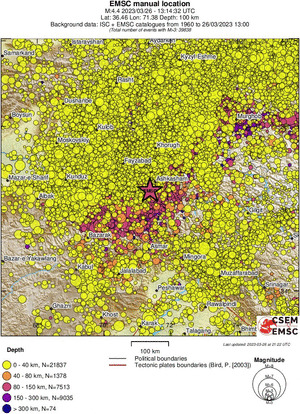 regional historical seismicity