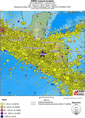 wide historical seismicity