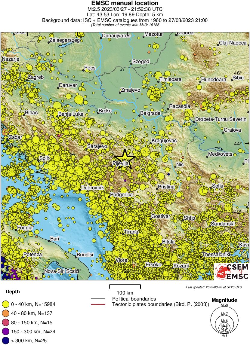 regional historical seismicity