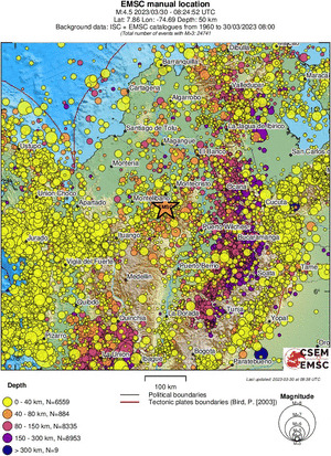 regional historical seismicity