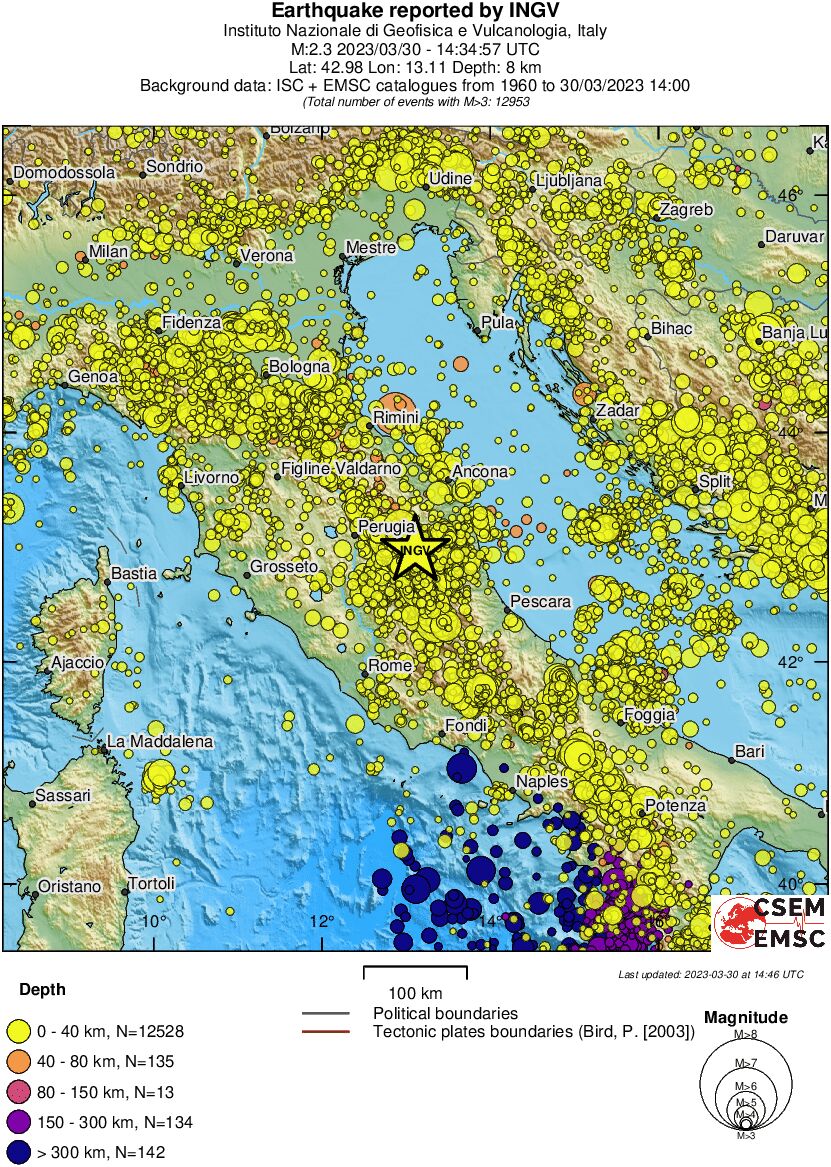 regional historical seismicity