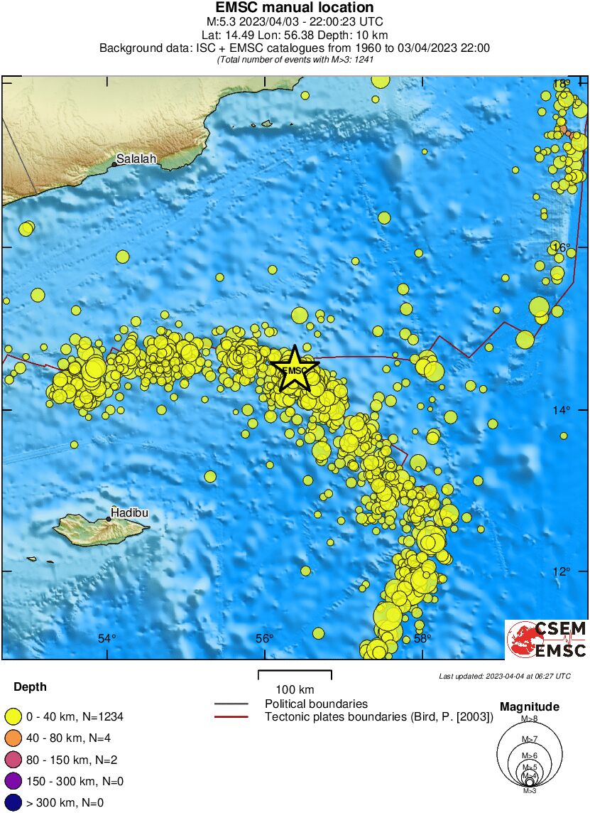 regional historical seismicity