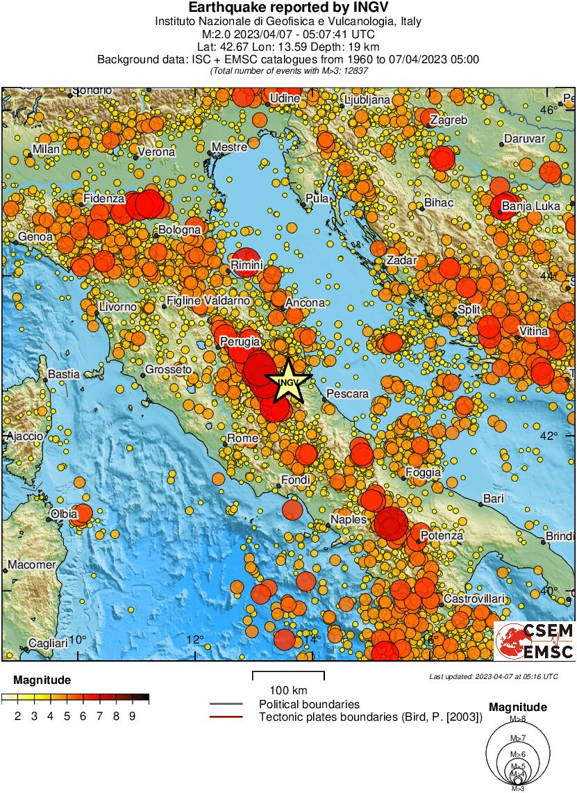 regional magnitude historical seismicity