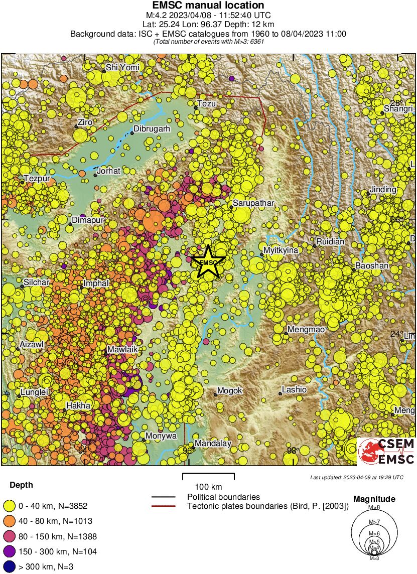 regional historical seismicity