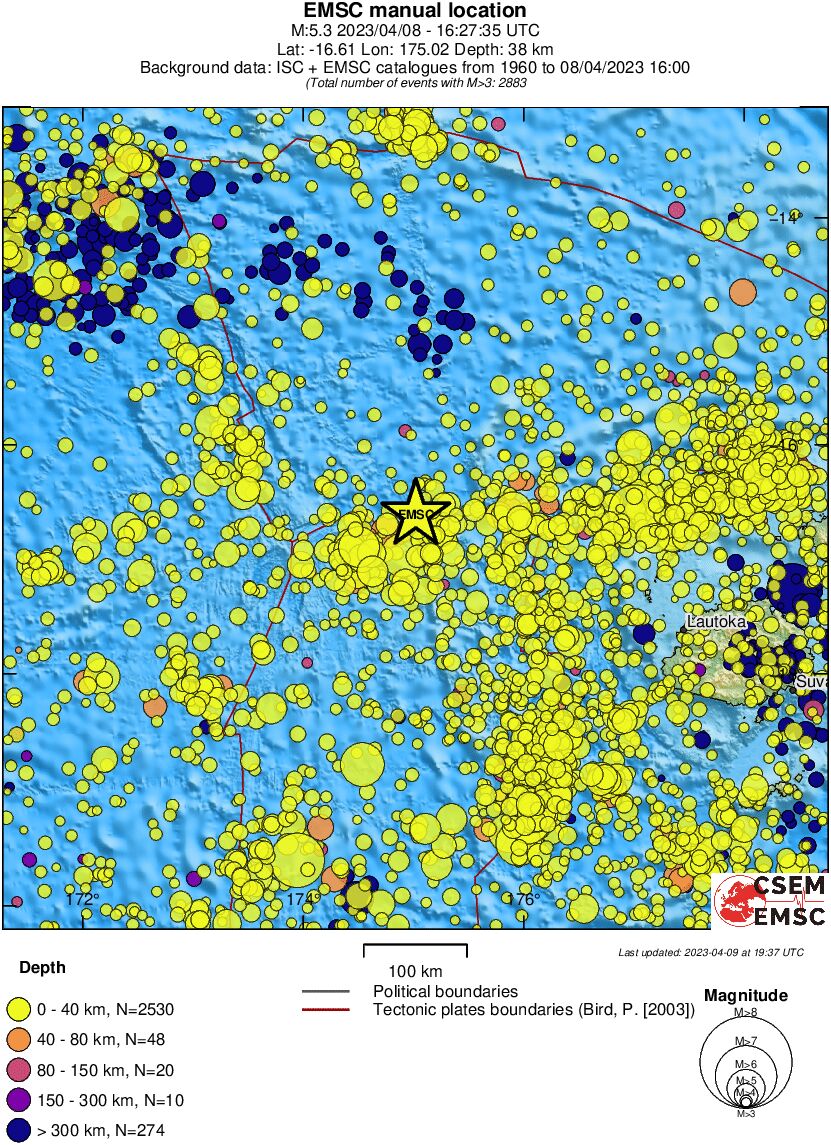 regional historical seismicity