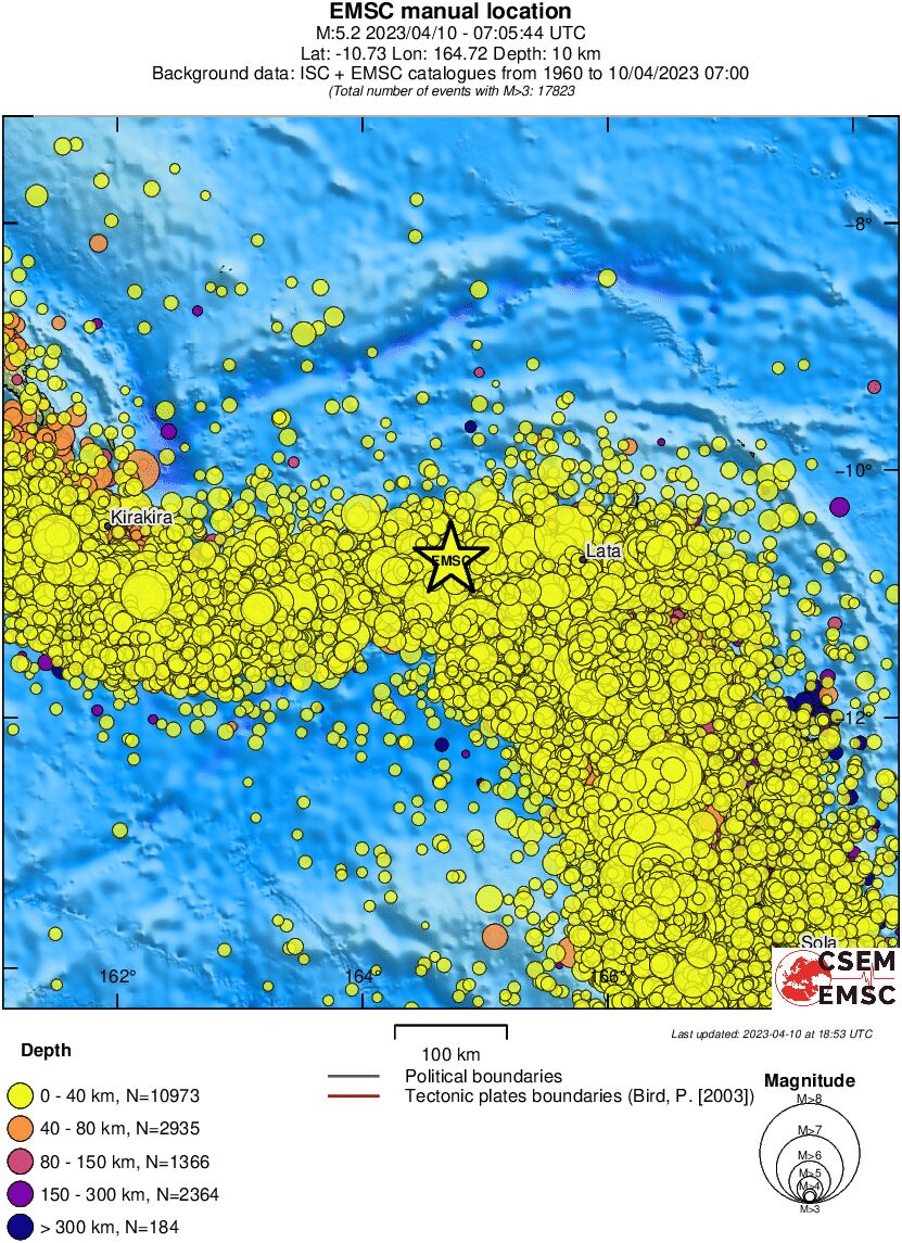 regional historical seismicity