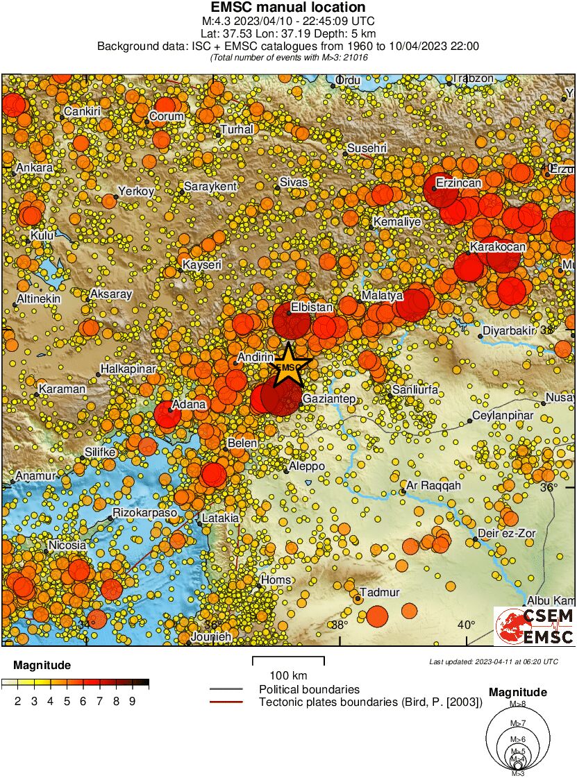 regional magnitude historical seismicity