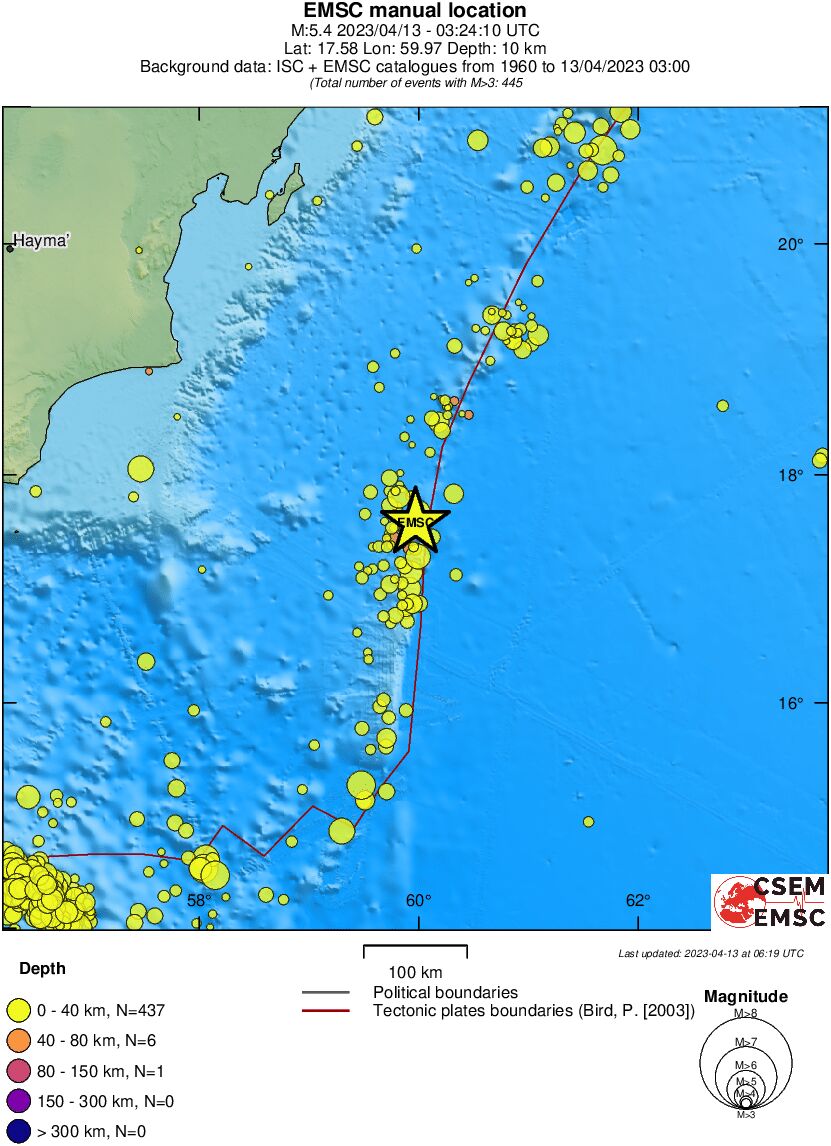 regional historical seismicity
