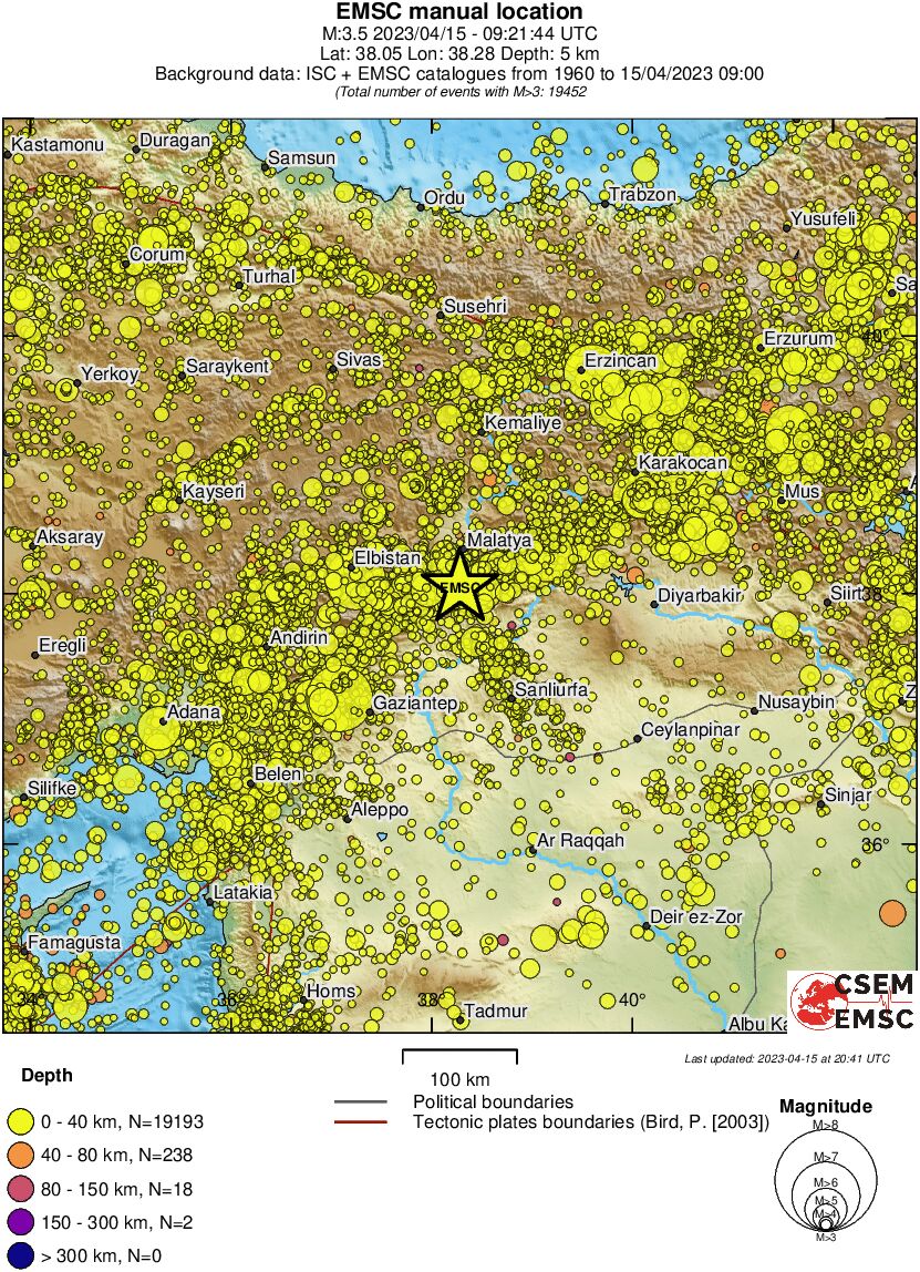 regional historical seismicity