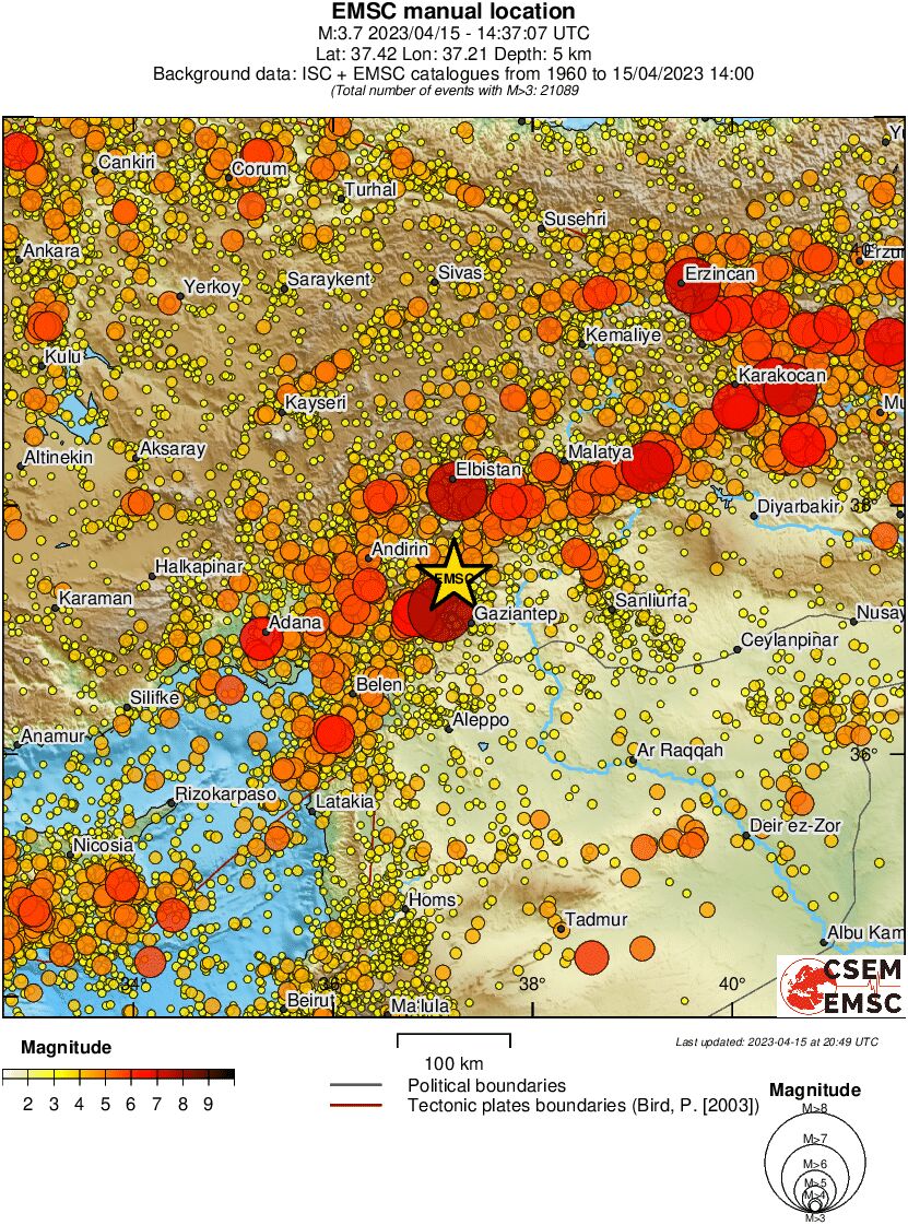 regional magnitude historical seismicity