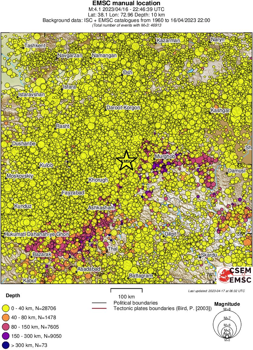 regional historical seismicity
