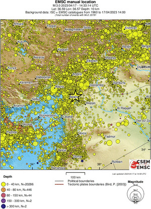 regional historical seismicity
