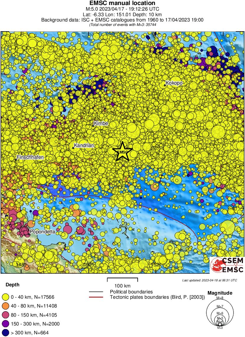 regional historical seismicity