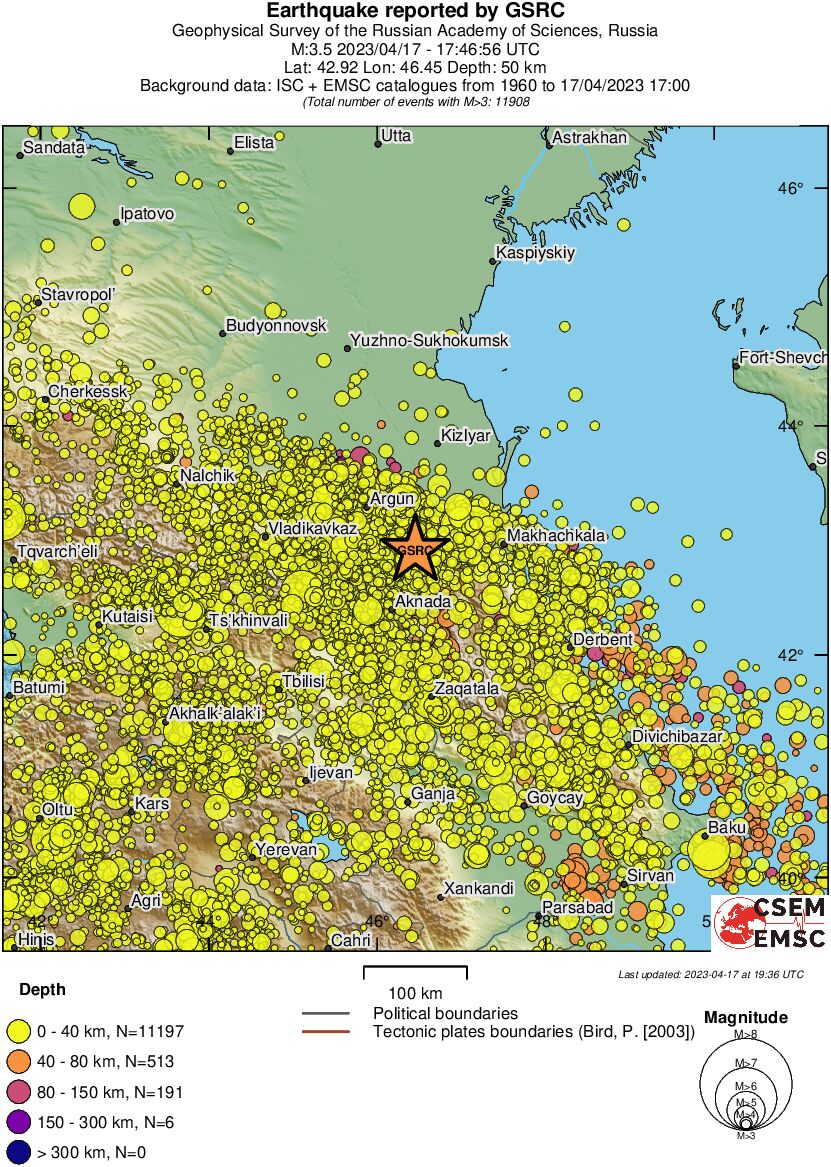 regional historical seismicity