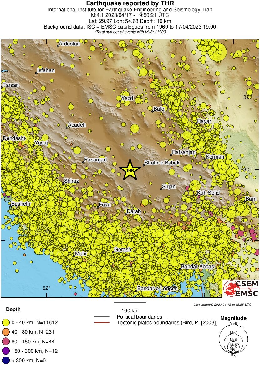 regional historical seismicity