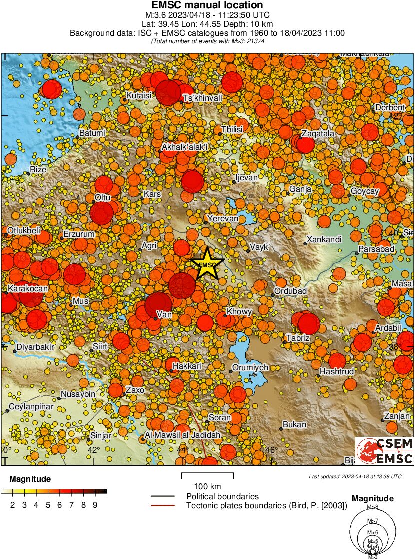 regional magnitude historical seismicity