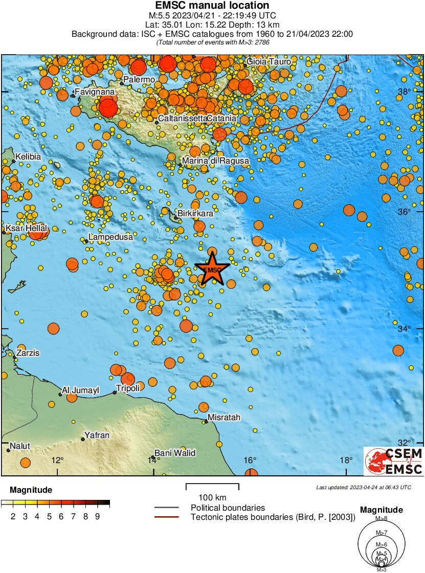 regional magnitude historical seismicity