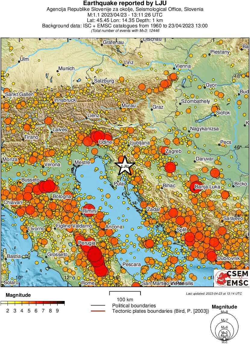 regional magnitude historical seismicity