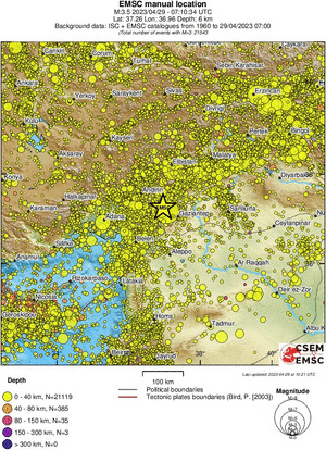 regional historical seismicity