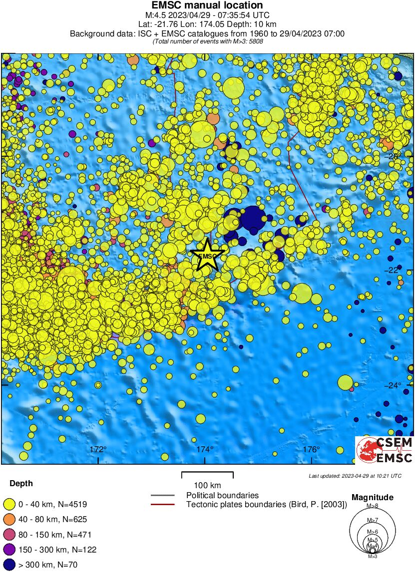 regional historical seismicity