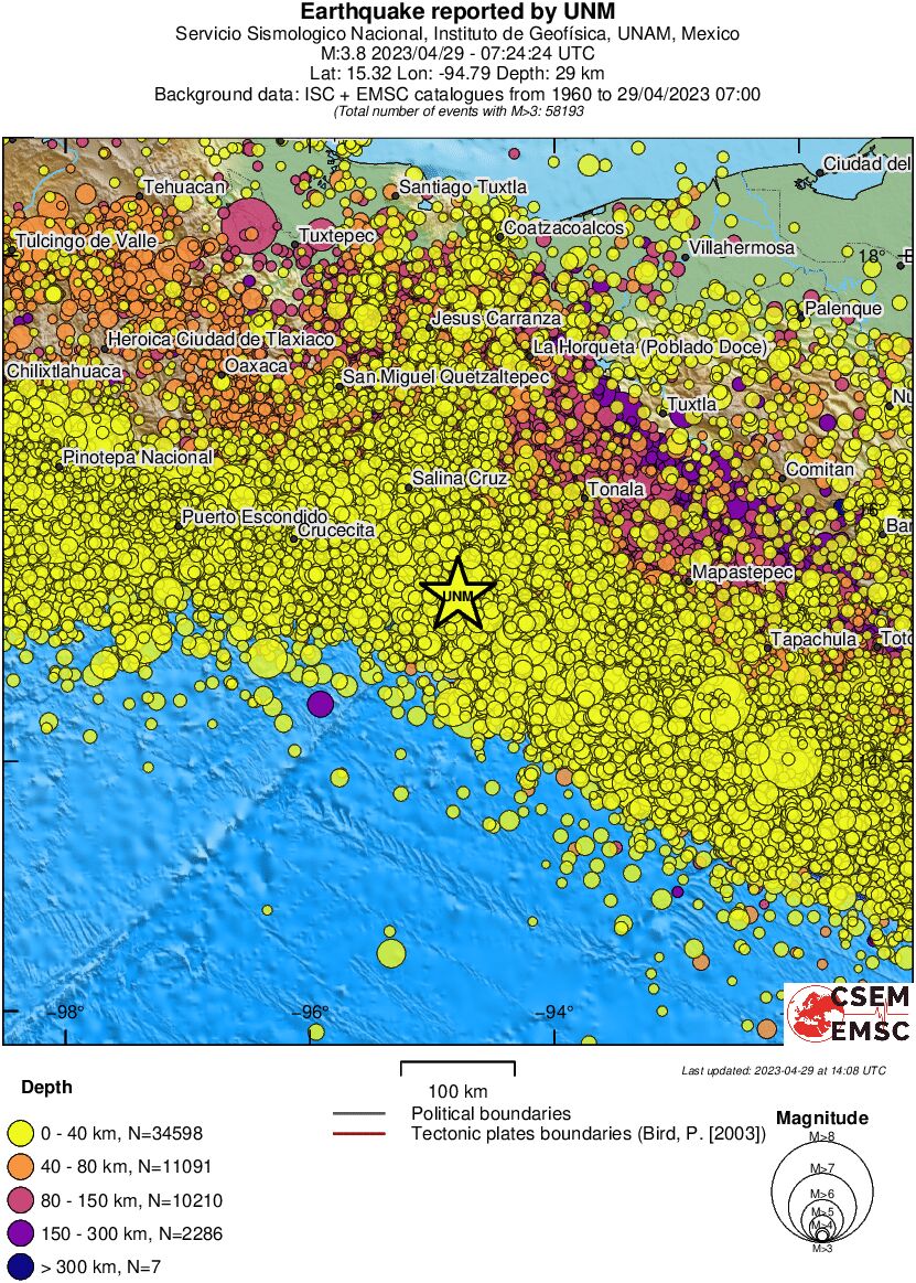 regional historical seismicity