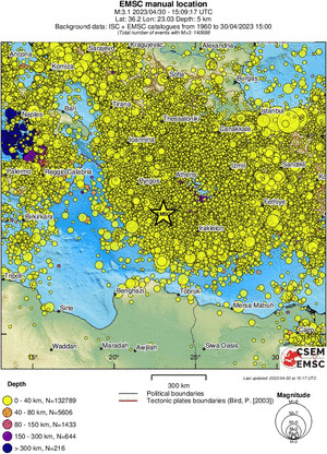 wide historical seismicity