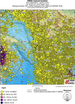 regional historical seismicity