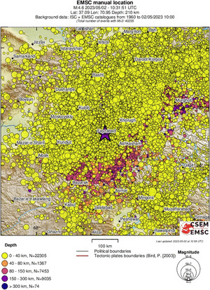 regional historical seismicity
