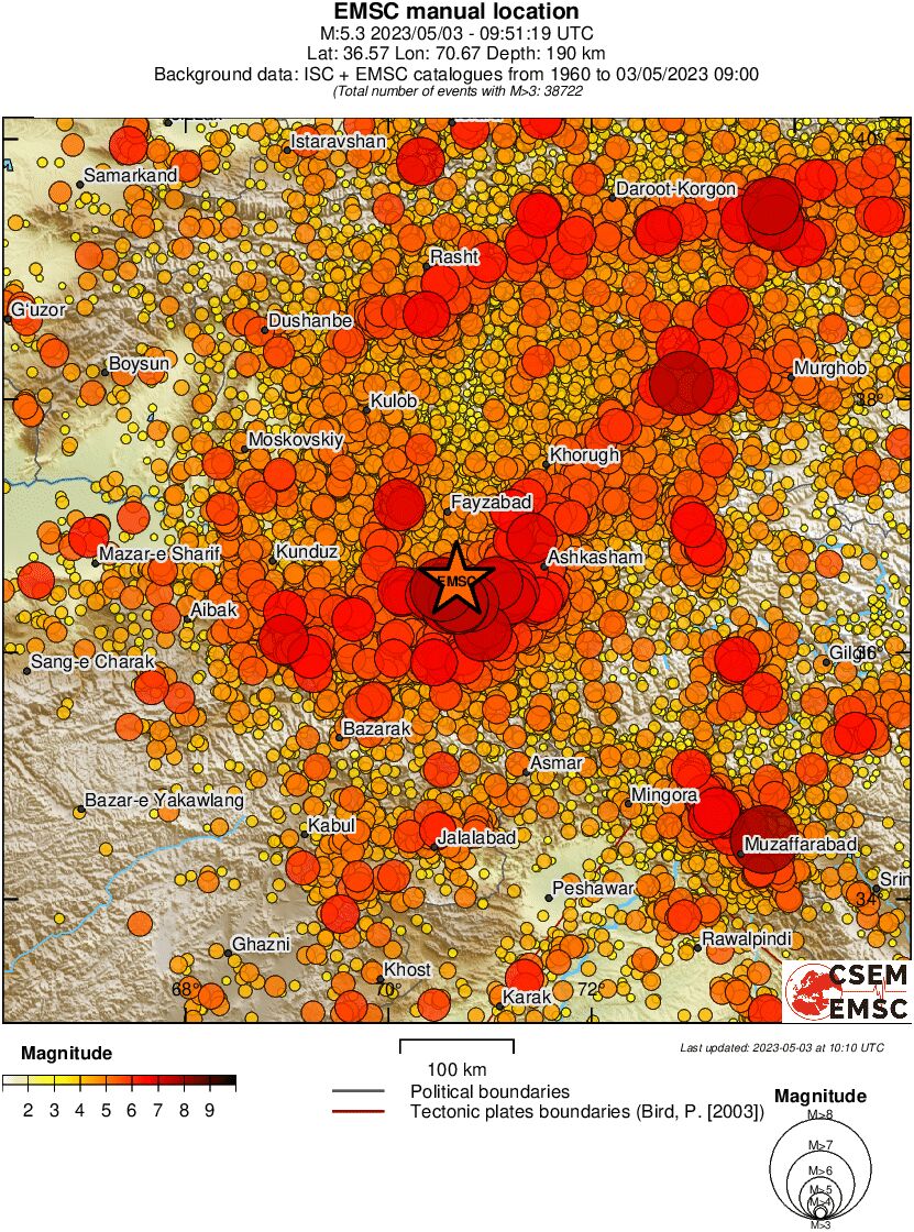 regional magnitude historical seismicity