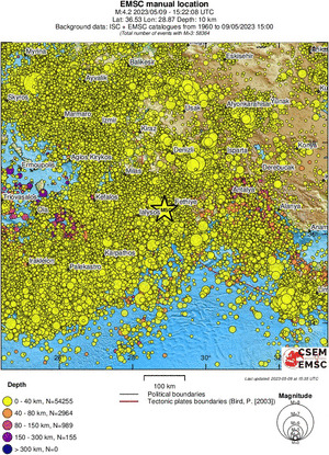 regional historical seismicity