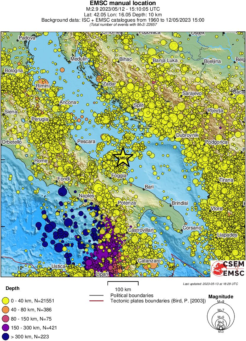 regional historical seismicity