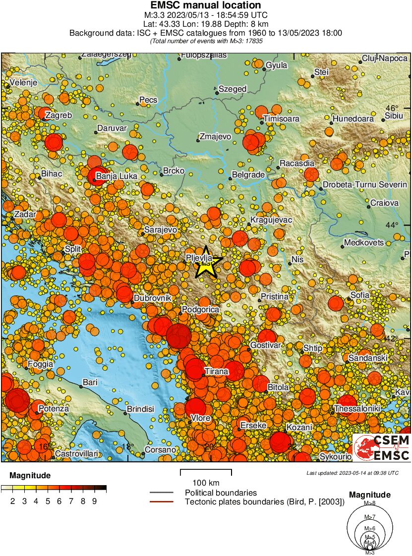 regional magnitude historical seismicity