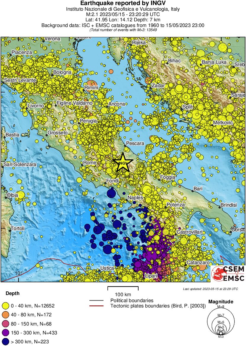 regional historical seismicity