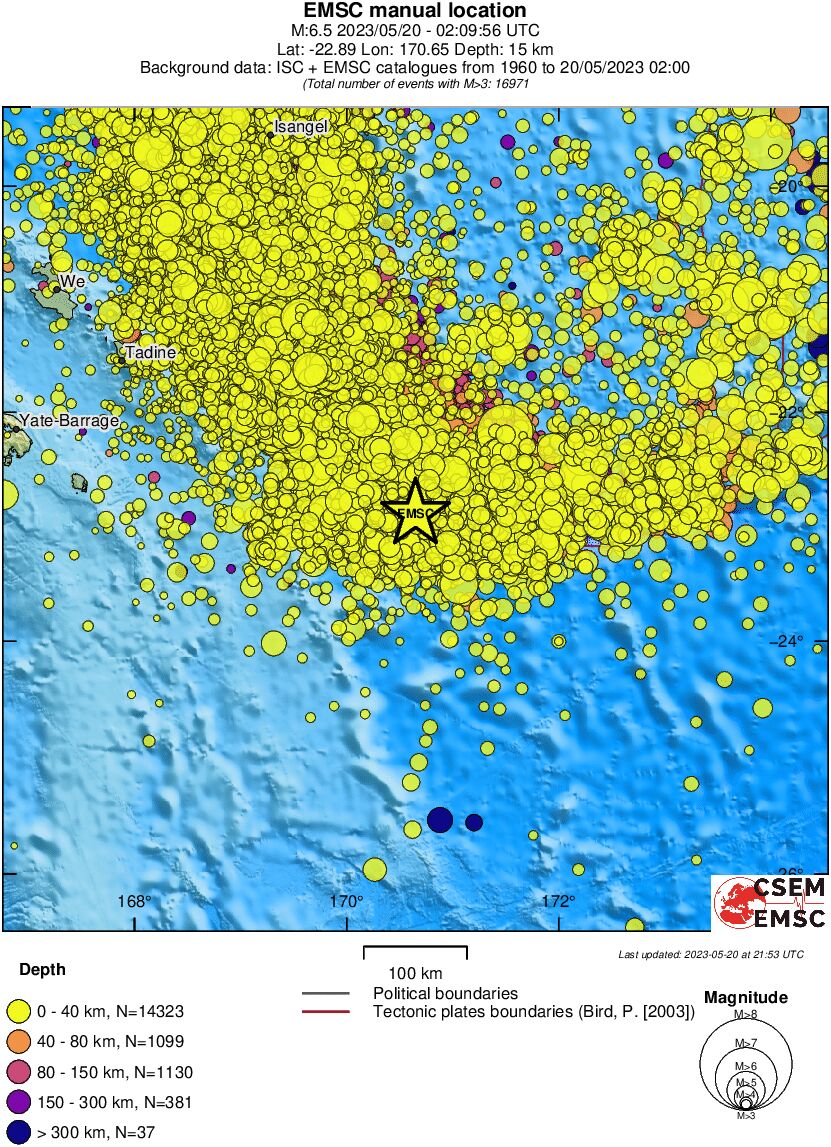 regional historical seismicity
