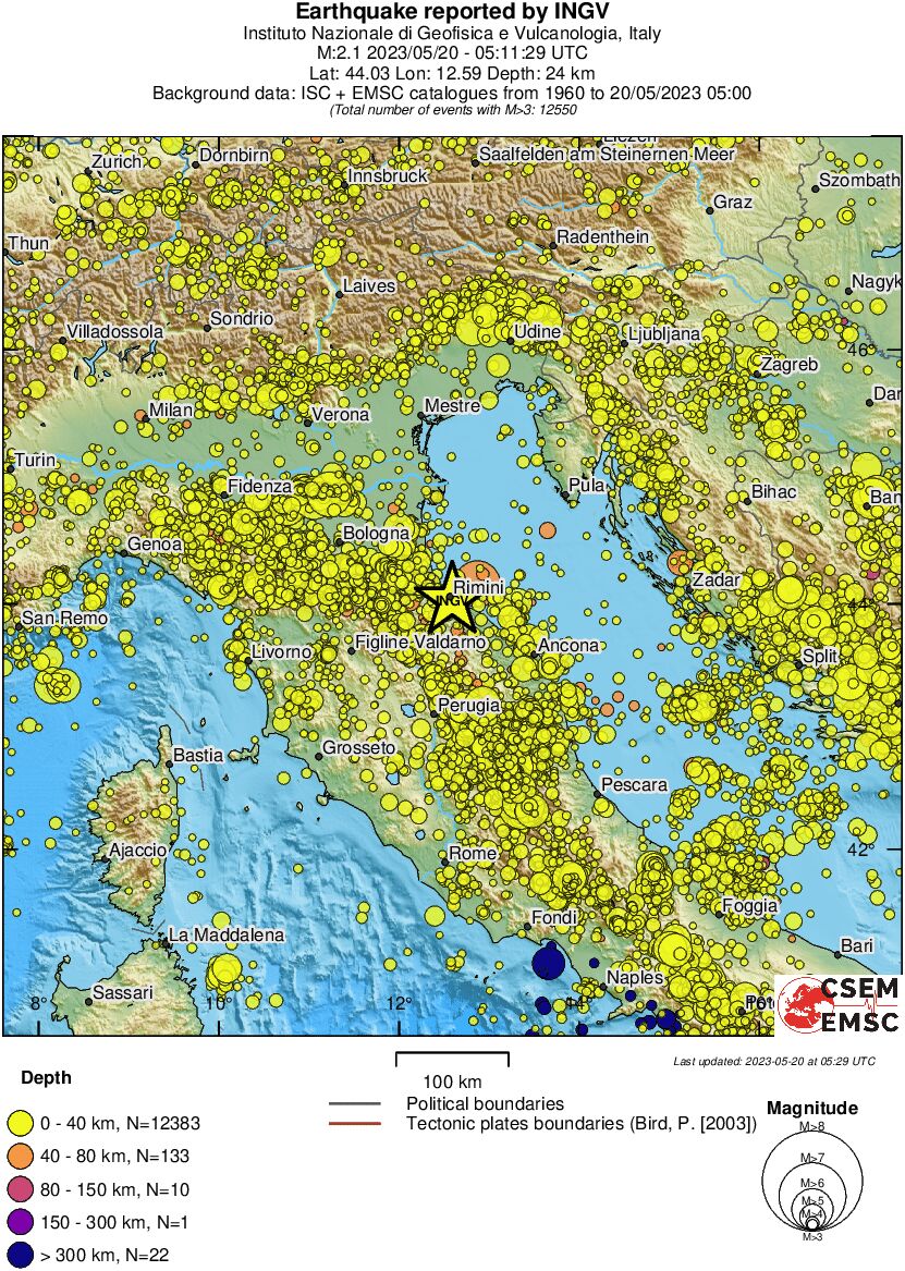 regional historical seismicity