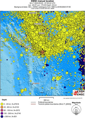 wide historical seismicity