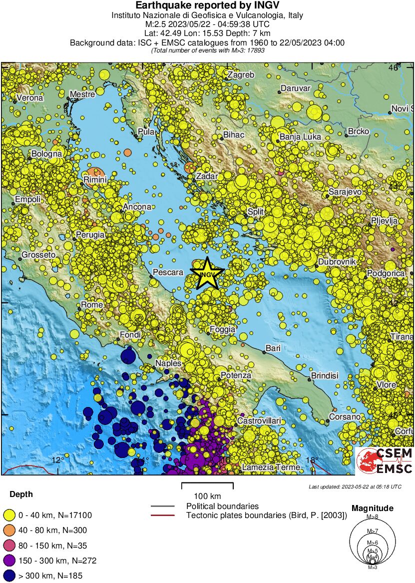 regional historical seismicity