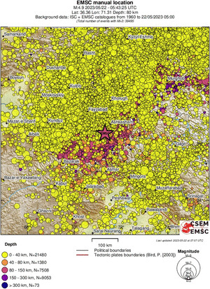 regional historical seismicity