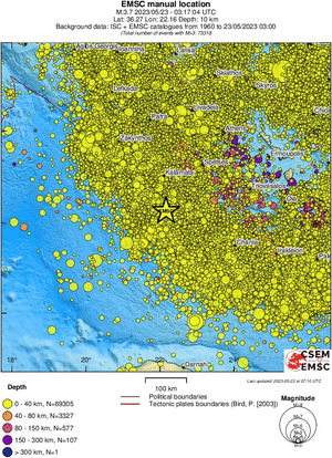 regional historical seismicity