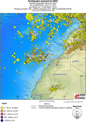wide historical seismicity