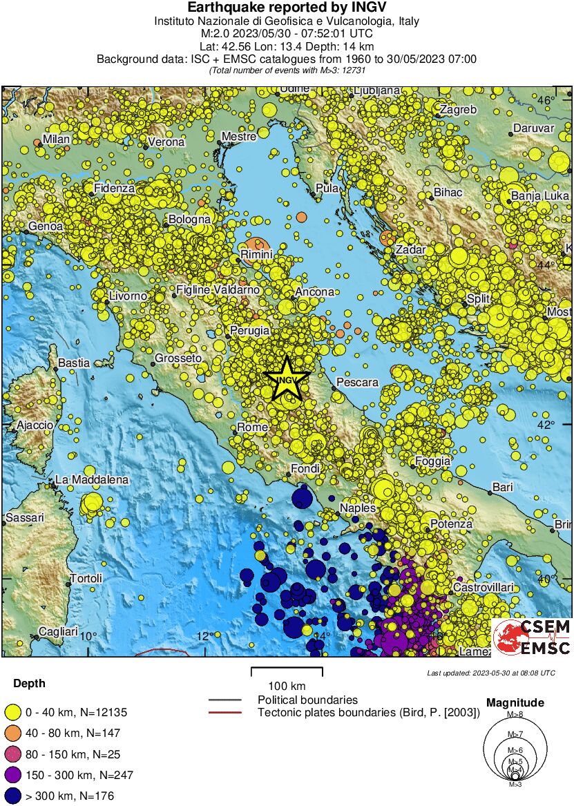 regional historical seismicity