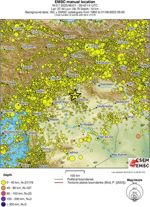 regional historical seismicity