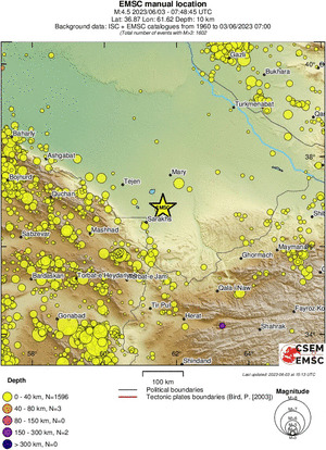 regional historical seismicity