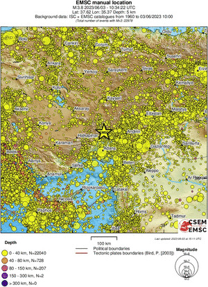 regional historical seismicity