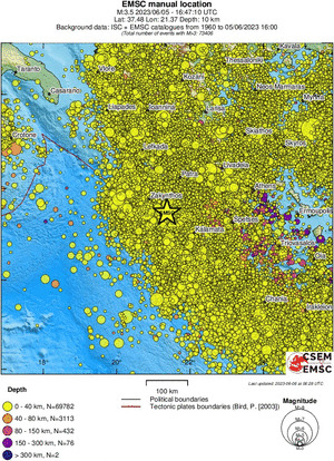 regional historical seismicity