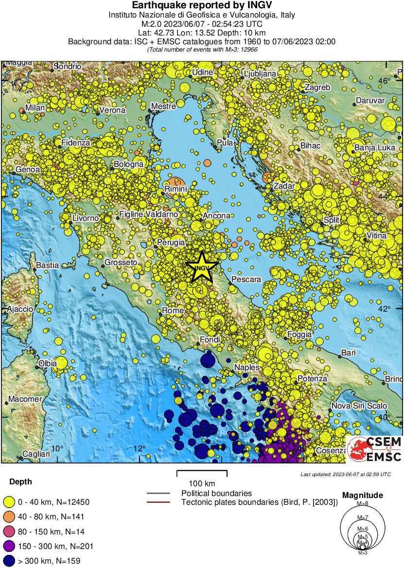 regional historical seismicity