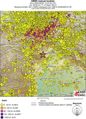 regional historical seismicity