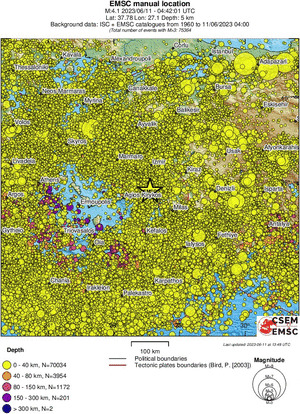 regional historical seismicity
